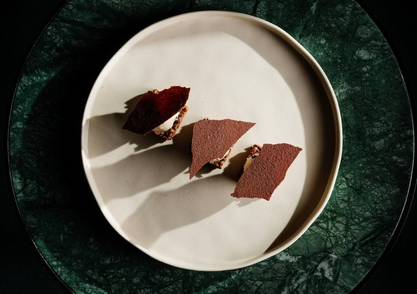Chocolate Shards pastry creation