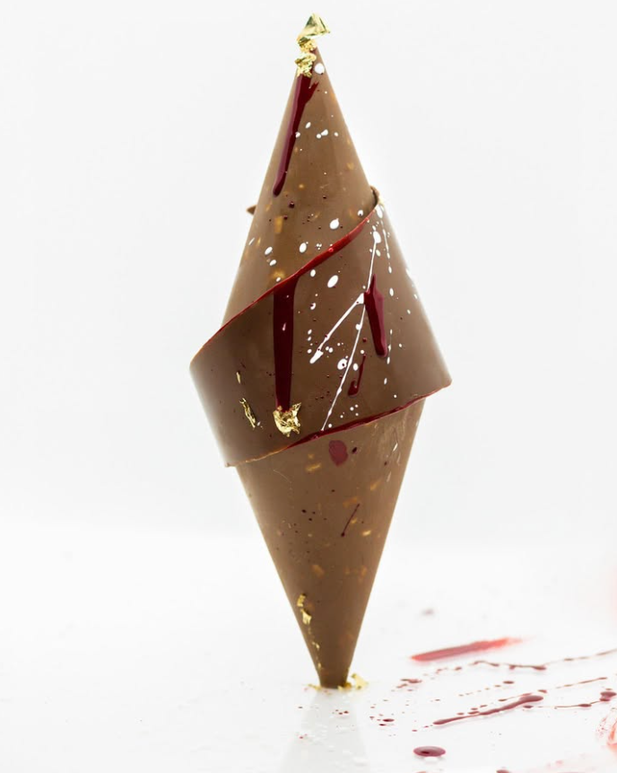 Chocolate Spire pastry creation